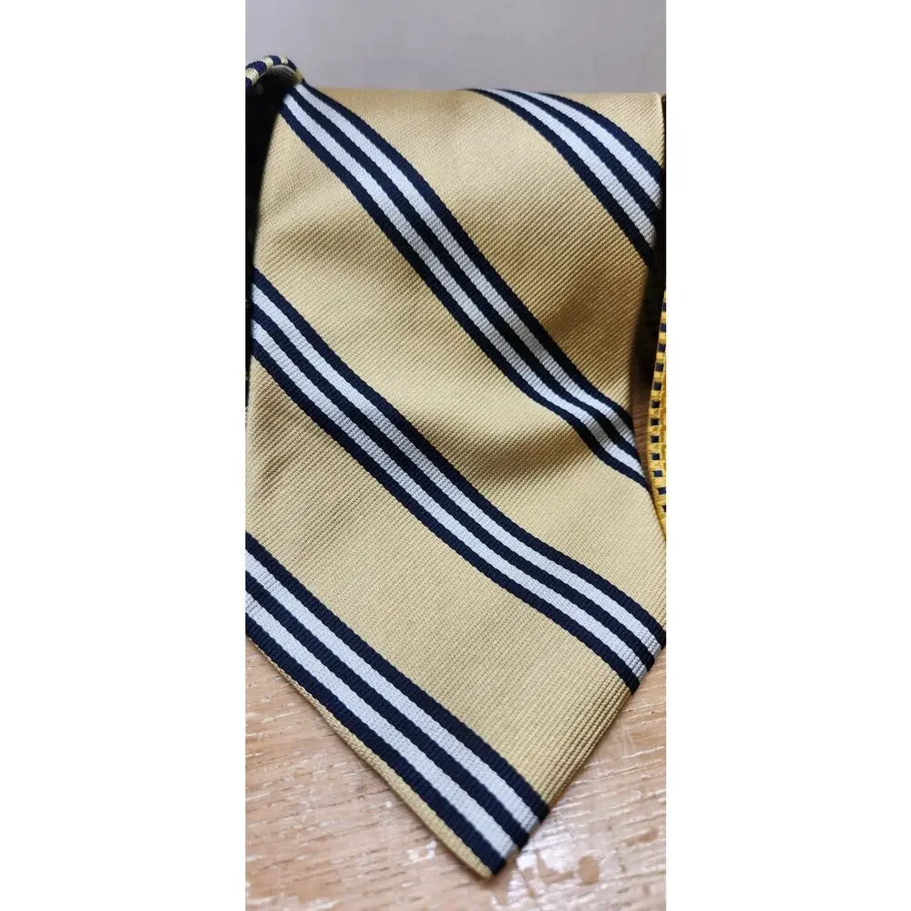 Brooks‎ Brothers 100% Silk Tie Lot of 3 Men's Multicolor Gold Tones Necktie